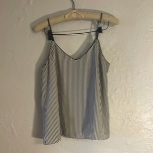 Spaghetti strap navy/white cami top